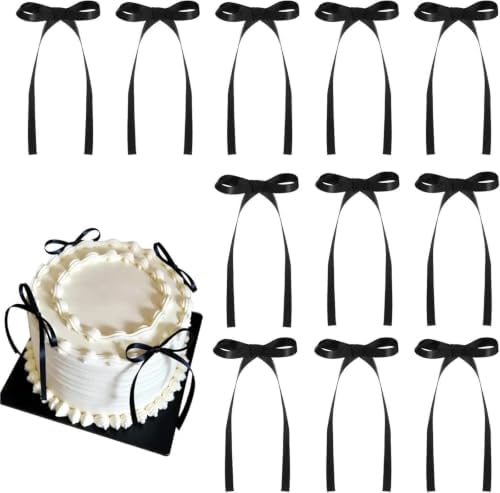 400 Pcs Purple Satin Ribbon Bows Cake Toppers by Unknown