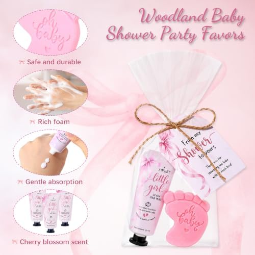 25 Sets Pink Bow Baby Shower Favors for Guests - Image 3