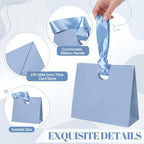 Feifeiya 30 Pcs Small Dusty Blue Gift Bags with Ribbon Handle - Image 3