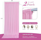10 ft x 10 ft Pink Backdrop Curtains for Parties, Wrinkle Free Baby Pink Photography Backdrop Drapes for Wedding Grils Birthday Baby Shower Bridal Shower Party - Image 4