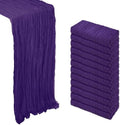 12 Pack 23 x 120 Inch Dark Purple Table Runner 10Ft Cheesecloth by Heneger