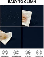 Fokitut 2 Pack Waterproof Rectangle Tablecloth, 60x120 Inch,Stain Resistant and Wrinkle Polyester Table Cloth, Fabric Table Cover for Kitchen Dining, Wedding, Party, Holiday Dinner-Navy - Image 2