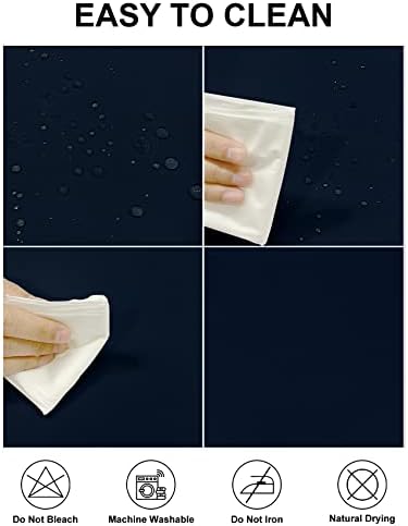 Fokitut 2 Pack Waterproof Round Tablecloth, 108 Inch, Stain Resistant and Wrinkle Polyester Table Cloth, Fabric Table Cover for Kitchen Dining, Wedding, Party, Holiday Dinner-Navy - Image 2