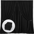Black Backdrop Curtain for Party Wedding Ceremony, 4 Panels, 5ft x 10ft by MYSKYHOME