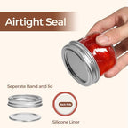 ComSaf 4 oz Mason Jars Bulk Set, 24 Pack Regular Mouth Jars with Lids - Image 3