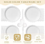 Vyntra 350 Pcs White Paper Plates and Napkins Party Supplies - Image 3