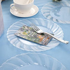 U-QE 60 Pieces Clear Plastic Plates - 10.25 Inch Clear Disposable Plates - Image 5