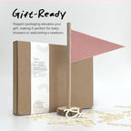 Baby Monthly Milestone Pennant Flag Signs | Natural Wood and Soft Felt | Baby First Year Photo Props, Nursery Decor, Newborn Birth Announcement, Baby Shower, Newborn Gift, Pregnancy Journey, Keepsake (Pink) - Image 4