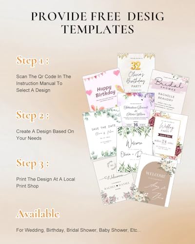 Wedding Sign Holder - Adjustable Welcome to Our Wedding Sign Stand Stand with 39 Premium Templates & Leather Straps,6PCS Screwdriver Set Tool Kit Heavy Duty Easel Stand for Sign Display Poster - Image 7
