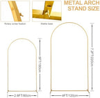 SuuWoee Wedding Arch Backdrop Stand Set of 2 With White Cover (7.2FT+6FT) - Image 2