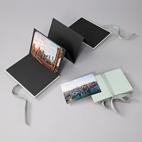 Semikolon - Leporello Grande Photo Album with Black Pages for Photos 5" x 7", Moss - Image 3
