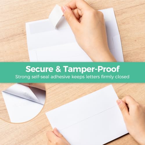 Ohuhu A7 Printable White 5x7 Self-Seal Envelopes 1000-Pack - Image 4
