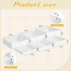 Geelin 6 Pcs Acrylic Risers Cube Stands, White, 10 to 15 Inch, Square - Image 4