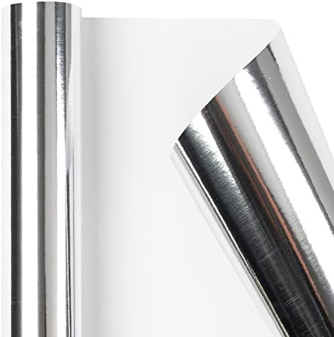 RUSPEPA Silver Metallic Wrapping Paper - Solid Color Paper Perfect for Wedding, Birthday, Christmas, Baby Shower - 30 Inches x 100 Feet - Image 6