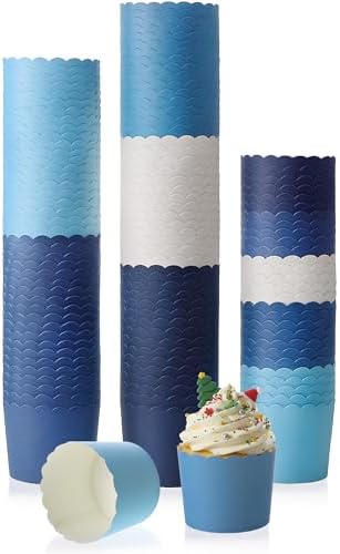 Havawish 250 Pcs Blue Baking Cups 2.4 Inch Paper Cupcake Liners by Havawish