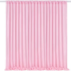Pink Backdrop Curtains 10ftx10ft Birthday Polyester Photo Drapes by SoarDream