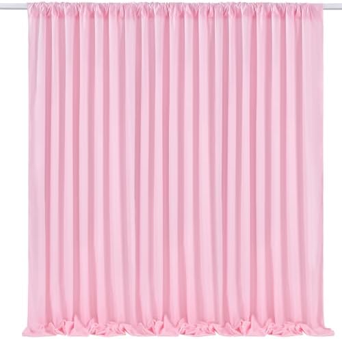 Pink Backdrop Curtains 10ftx10ft Birthday Polyester Photo Drapes by SoarDream