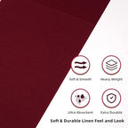 KAMMAK Burgundy Napkins Disposbale Wine Red Cloth like Paper Dinner Napkins with Pocket 100 Pack Guest Hand Towel for Party Decoration, Wedding Reception, Bathroon, Restaurant (16.5 x 16.5 inch) - Image 6