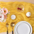 Yellow Cheesecloth Table Runner Fall Wedding Birthday Party Decor 6 Pack - Image 4