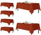 sancua Thanksgiving Tablecloths Rectangular 60x120 Inch, 6 Pack Rust by sancua