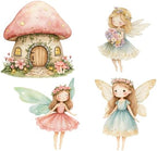Honoson 4 Pcs Large 24" x 32" Fairy Cardboard Cutouts, Fairy Party Decoration Yard Signs Standup for Baby Shower Birthday Mushroom Flower Forest Lawn Wonderland Garden Photo Prop Party Supplies - Image 2