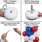 PMU DIY Professional Balloon Arch Premiere Kit (Patriotic Red, White, and Blue) Balloon Garland for Party Decoration, Decoration Kit for Birthday Party, Graduation, Baby Shower(41703-61646-48102)Pkg/1 - Image 6