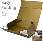 Olive Gold Gift Box with Magnetic Lid for Birthday, 13.85"x8.35"x4.45" - Image 2