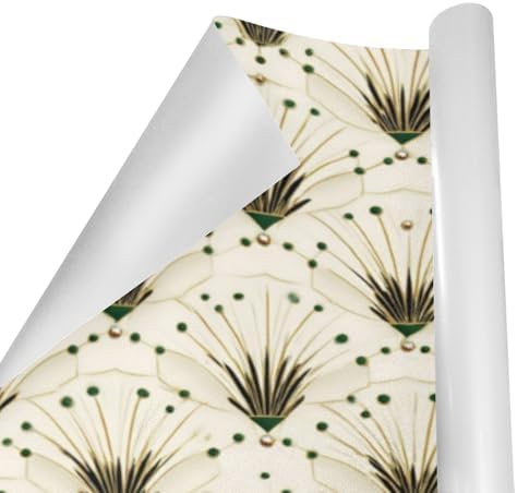 pnyoin Merry Christmas Wrapping Paper Roll,Nocturnal Fan Glow Art Gift Wrap Perfect for Xmas,Birthday,Weddings, Brides, Holidays, Baby Showers，58 x 23 inches,5 Roll - Image 3