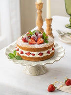Ceramic Cake Stand, Small Cake Plate for 8 Inch Cake, Speckled White - Image 5