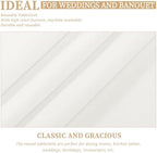 Showgeous 108 Inch Ivory Round Tablecloths, Polyester Table Covers - Image 5