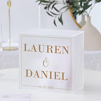 UNIQOOO Frosted Acrylic Wedding Card Box with Slot, Thick DIY Large 10x10x5.5 inch w/No Print, Wedding Receptions Wishing Well Money Box, Birthday, Memory Box, Suggestion Boxes, Acrylic Ballot Box - Image 2