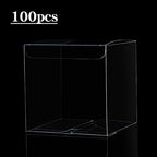 Lucky Monet 25/50/106 Packs Clear Gift Boxes, Clear PET Plastic Boxes Transparent Packing Box Favor Square Boxes for Thanksgiving, Christmas, Wedding, Party, Birthday, Candy, Coffee & Tea, Jewelry - Image 6
