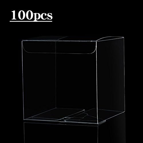 Lucky Monet 25/50/106 Packs Clear Gift Boxes, Clear PET Plastic Boxes Transparent Packing Box Favor Square Boxes for Thanksgiving, Christmas, Wedding, Party, Birthday, Candy, Coffee & Tea, Jewelry - Image 6