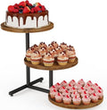 Emfogo Wooden Cupcake Stand for 50 Cupcakes, 3 Tier Dessert Tower Stands, Cup Cake Display for Party Afternoon Tea Wedding Graduation, Large Tiered Tray for Cake Cookie Food (1 Pack) by Emfogo