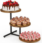 Emfogo Wooden Cupcake Stand for 50 Cupcakes, 3 Tier Dessert Tower Stands, Cup Cake Display for Party Afternoon Tea Wedding Graduation, Large Tiered Tray for Cake Cookie Food (1 Pack) by Emfogo