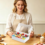 8x5x2 Auto-Popup Cookie Boxes with Window, White, 60 Pack - Image 5