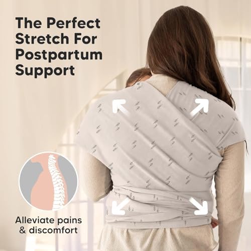 KeaBabies Baby Wrap Carrier, All in 1 Original Baby Carrier (Pines) - Image 5