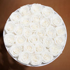 Prifroti 27 Flowers in a Luxury Suede Box, Birthday Gifts for Women, Preserved Flowers, Mothers Day Roses Gift for Mom, White - Image 5