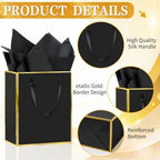 Epoesch 36 Pack Gift Bags with Handles & 36 Tissue Papers – 8x5x10 Inches - Image 3