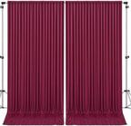 50x10ft Burgundy Backdrop Curtain for Wedding Parties Wrinkle Free Fabric Maroon Drapes Backdrop Decoration for Baby Shower Birthday Photography Decoration 10 Panels, 5ft x 10ft - Image 7