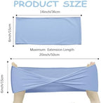 Spandex Sky Blue Chair Sashes Bows 60 Pcs Blue Chair Sashes Elastic Chair Cover Bands Ties Without Buckle for Wedding Birthday Party Ceremoney Events Decoration - Image 2
