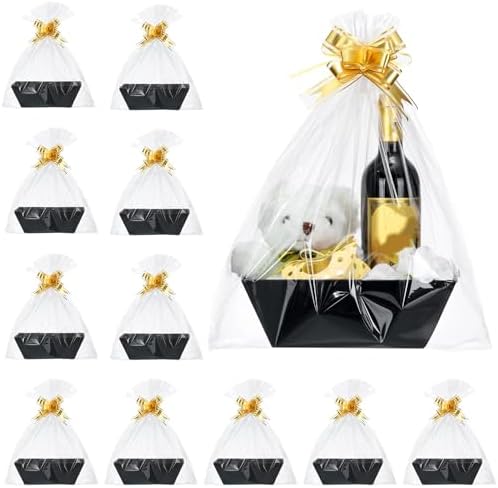 Thenshop 44 Pcs Empty Gift Basket Bulk,Basket Gifts, Black, Solid by Thenshop