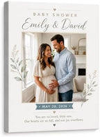 TWING Custom Baby Shower Welcome Sign Photo Canvas Wall Decor, 16 x 20 in by TwingRepublic