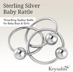 3 Ring 925 Sterling Silver Teether Rattle Ring - Image 2