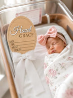 Personalized Baby Announcement Sign Set with Ribbon Bow - Image 7