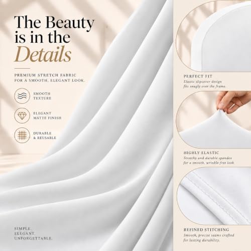 Set of 3 Stretchy Wedding Arch Backdrop Covers, 7.2FT, 6.6FT & 6FT - Image 4
