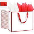 Addblu 24 Pack White Large Gift Bags with Handles & 72 Tissue Papers by Unknown