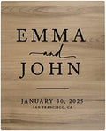 Andaz Press Large Wooden Welcome Sign for Wedding Rustic Welcome Sign 16" x 20" Custom Names Date & Location Modern Wedding Signage English Oak MDF Wood Finish Wedding Reception Indoor Outdoor Signs by AndazPress