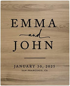 Andaz Press Large Wooden Welcome Sign for Wedding Rustic Welcome Sign 16" x 20" Custom Names Date & Location Modern Wedding Signage English Oak MDF Wood Finish Wedding Reception Indoor Outdoor Signs by AndazPress