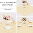 4 Pack Square Table Cloth 52x52 Inch Tablecloth Machine Washable Fabric Polyester Table Cover for Dining, Buffet Parties, Picnic, Events, Weddings Decor（Champagne） - Image 3